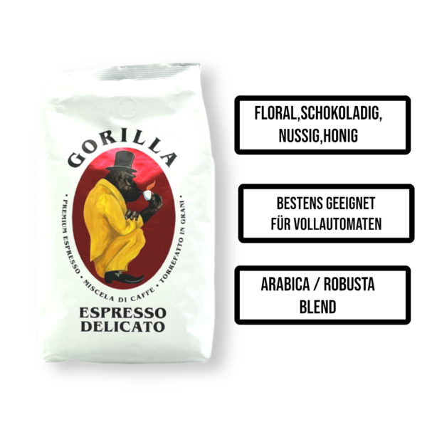 Gorilla Caffé Delicato Kaffeebohnen (1kg)